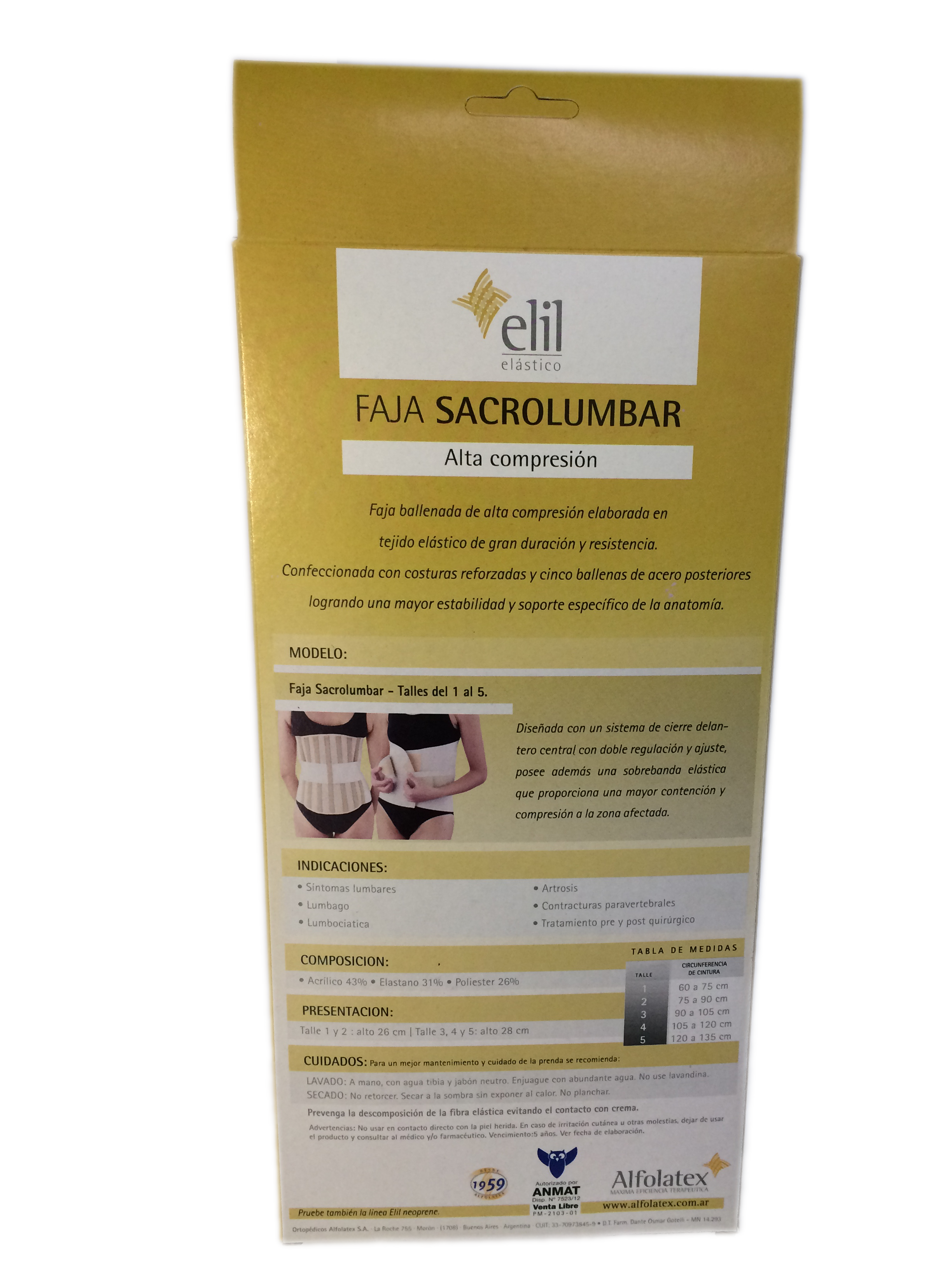 Faja sacrolumbar alta